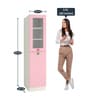 Petite Kids 1 Door Wardrobe in English Pink Finish