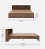 Petra King Size Bed In Columbian Walnut Colour