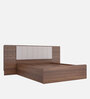 Petra Queen Size Bed in Teak Finish with Hydraulic Storage