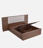 Petra Queen Size Bed in Teak Finish with Hydraulic Storage