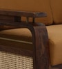 Petra Sheesham Wood 1 Seater Sofa In Light Brown Colour