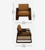 Petra Sheesham Wood 1 Seater Sofa In Light Brown Colour