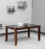 Petra Sheesham Wood 6 Seater Dining Table In Walnut Finish Petra Sheesham Wood 6 Seater Dining Table In Walnut Finish