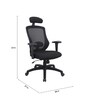 Petrillo Fabric Ergonomic Chair In Black Colour