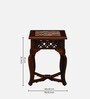 Petunia Sheesham Wood End Table In Honey Oak Finish