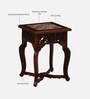Petunia Sheesham Wood End Table In Honey Oak Finish