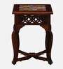 Petunia Sheesham Wood End Table In Honey Oak Finish