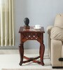 Petunia Sheesham Wood End Table In Honey Oak Finish