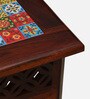 Petunia Sheesham Wood End Table In Honey Oak Finish