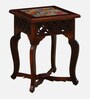 Petunia Sheesham Wood End Table In Honey Oak Finish