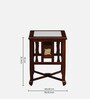 Petunia Sheesham Wood End Table In Honey Oak Finish With Porcelain Top