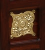 Petunia Sheesham Wood End Table In Honey Oak Finish With Porcelain Top
