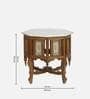 Petunia Teak Wood Coffee Table In Rustic Teak Finish With Marble Top