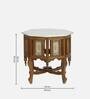 Petunia Teak Wood Coffee Table In Rustic Teak Finish With Marble Top