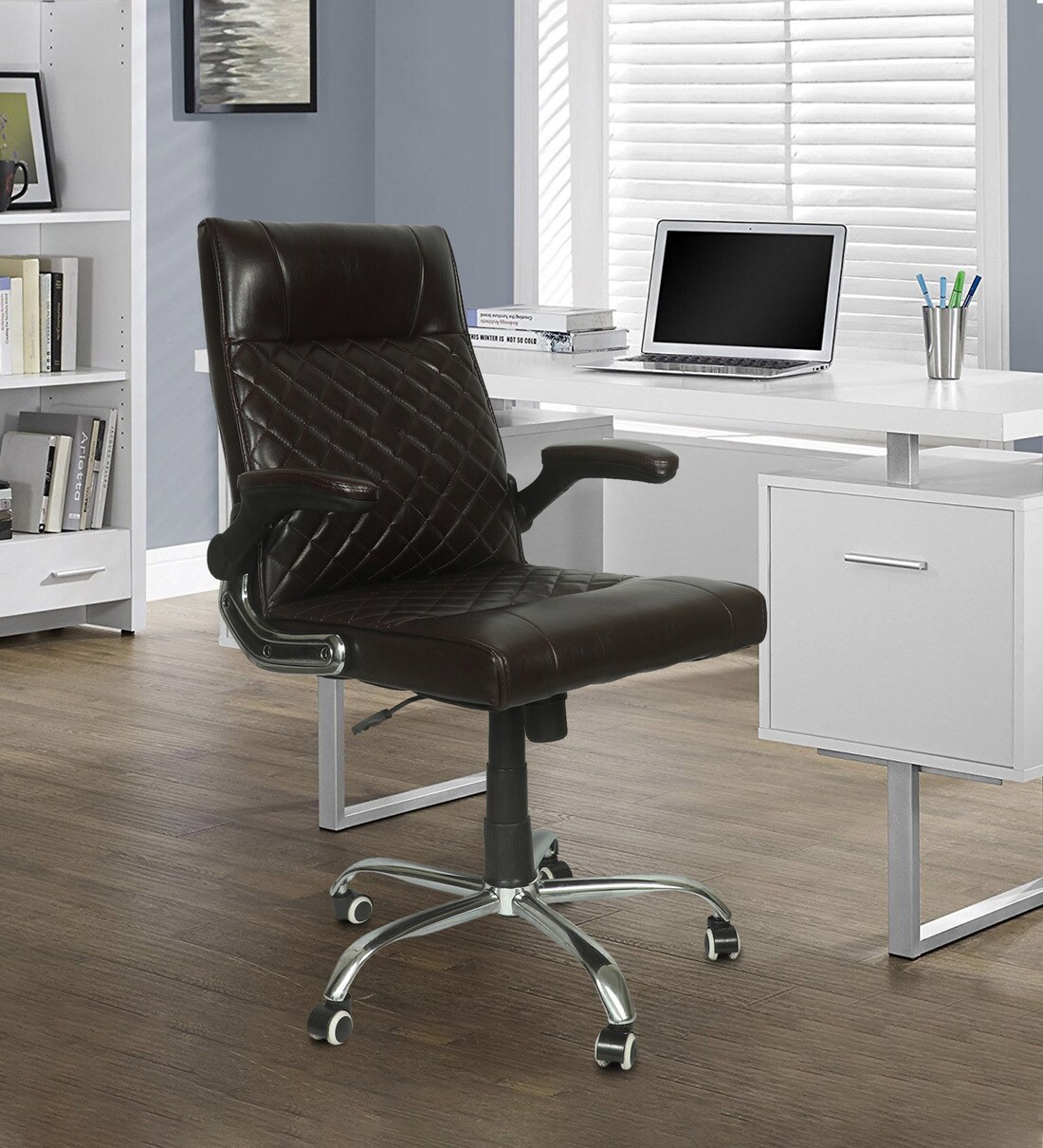 Buy Phoenix Executive Chair in Brown Colour by Furniease Online Mid