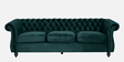 Phenomenal Velvet 3 Seater Sofa in Green Colour