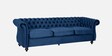 Phenomenal Velvet 3 Seater Sofa in Navy Blue Colour