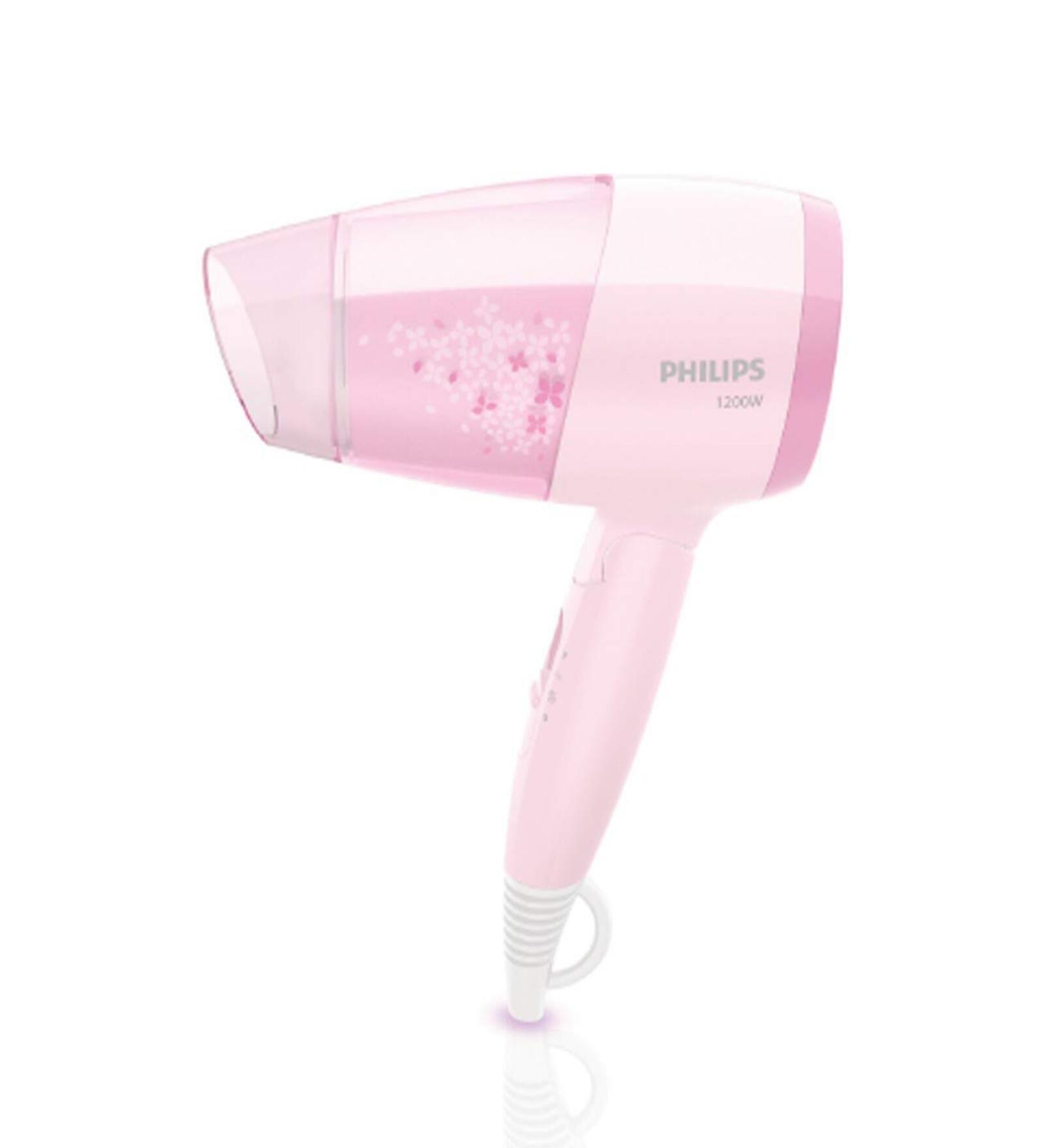 Philips BHC017 Thermoprotect 1200 Watts Hair Dryer with Air Concentrator + Diffuser Attachment (Pink)