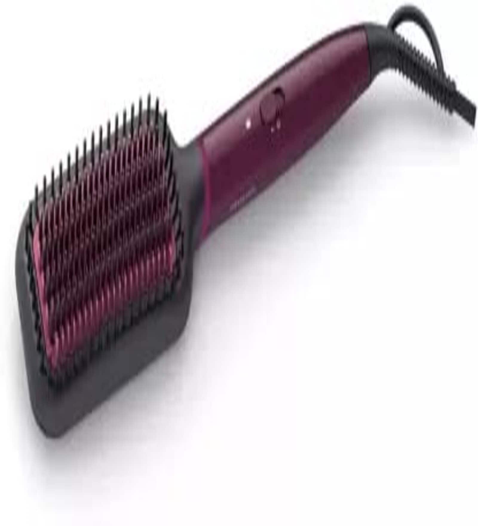 Philips BHH73 Naturally Heated Silk Protect Technology Hair Straightener Brush (Wine)