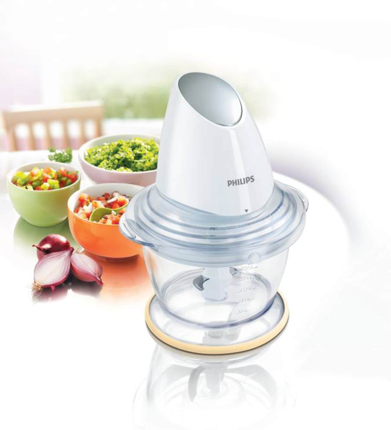 Philips White & Silver Hr1396/00 500 Watt Chopper
