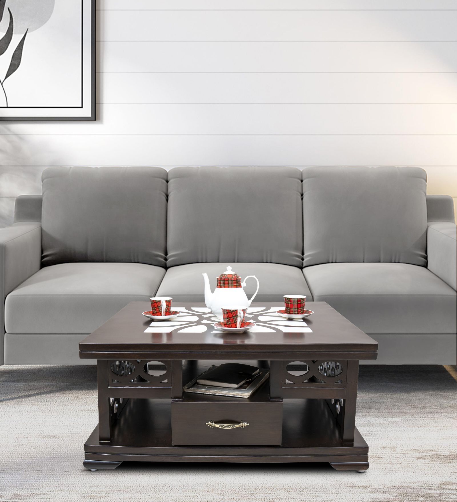 Buy Phillips Solid Wood Coffee Table Dark Walnut Finish at 22 OFF by