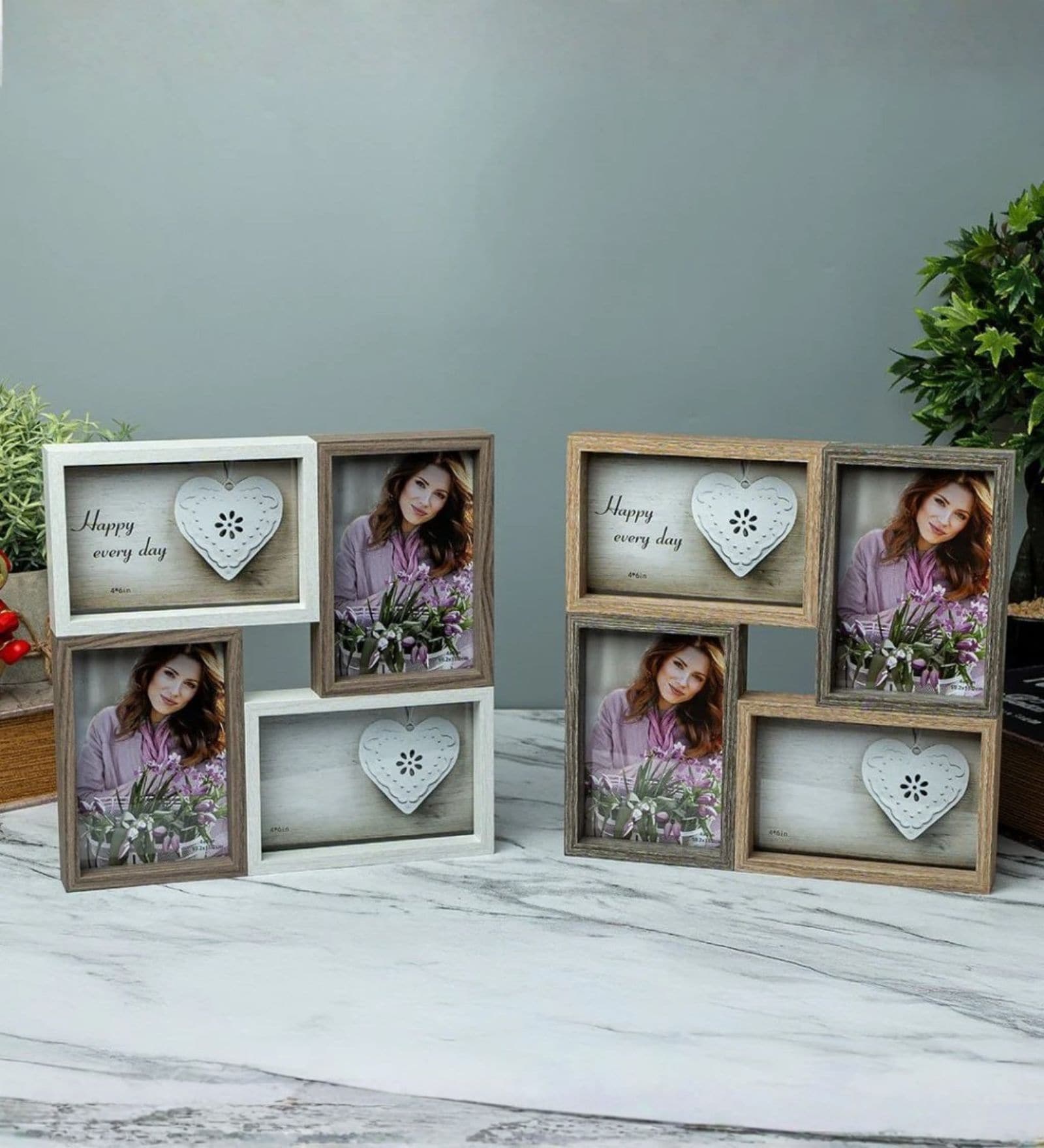 Beige Photo Frames Collage