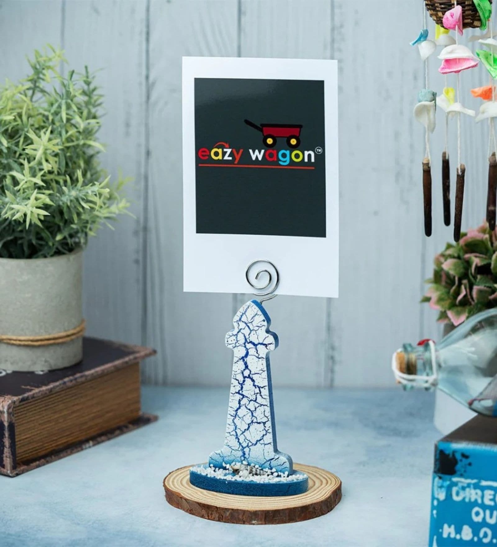 Photo Holder Sea Themed Miniature Lighthouse