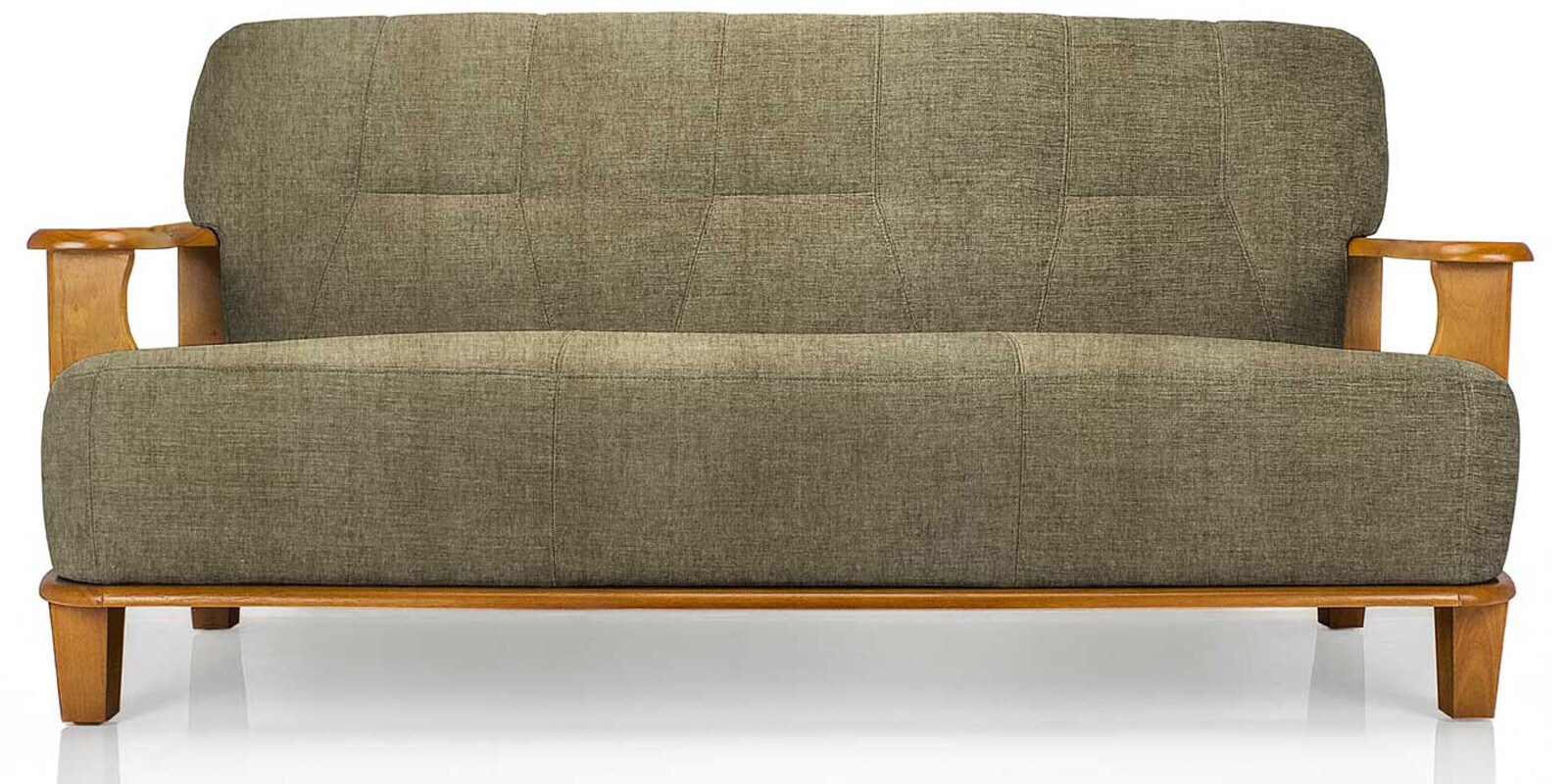Buy Phoenix Three Seater Sofa in Brown Natural Colour by Vive Online