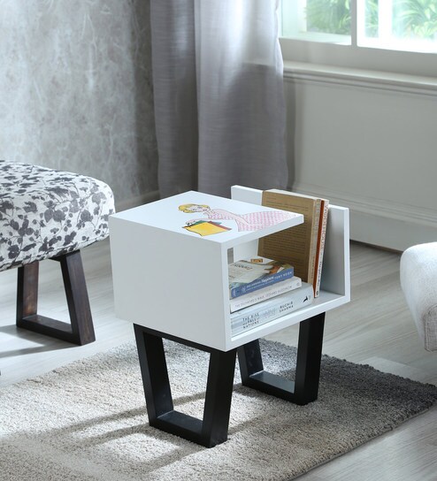 Phoenix Maze End Table In White Finish By Lycka