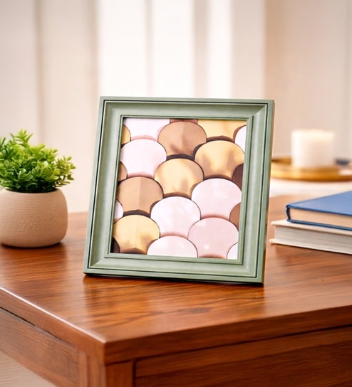Green Matte Plastic Square Collage Photo Frame