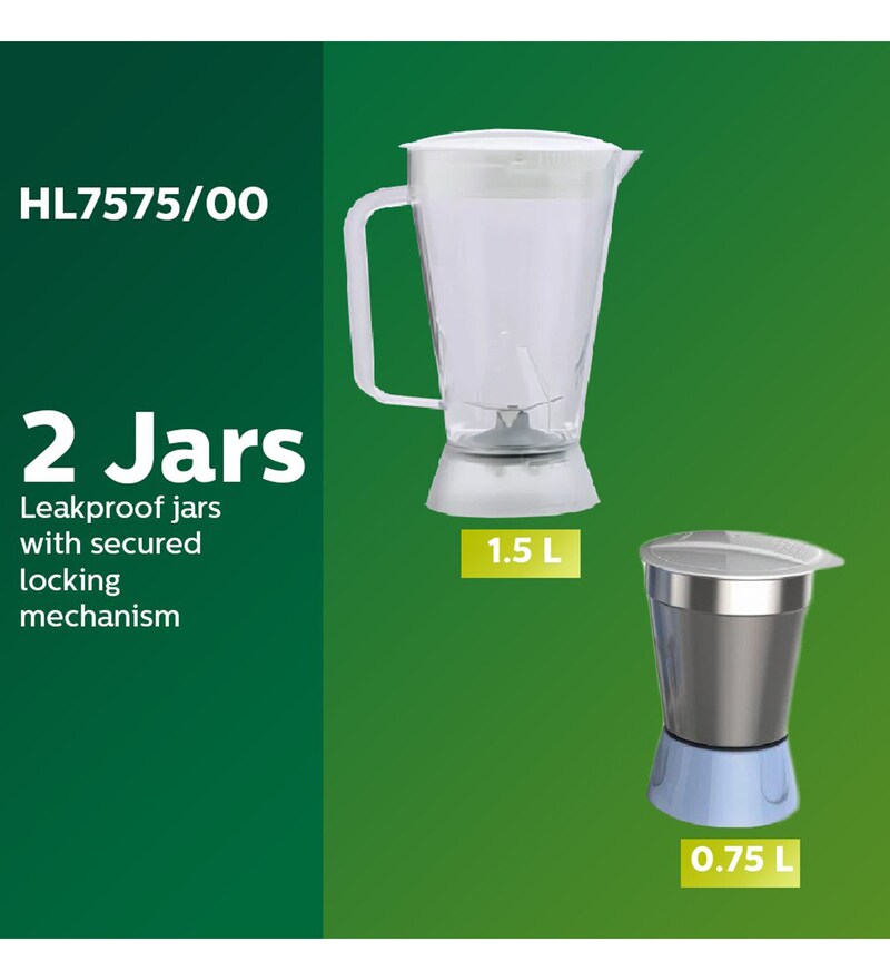 Buy Philips Amaze HL7575 600Watt Juicer Mixer Grinder with 2 Jars