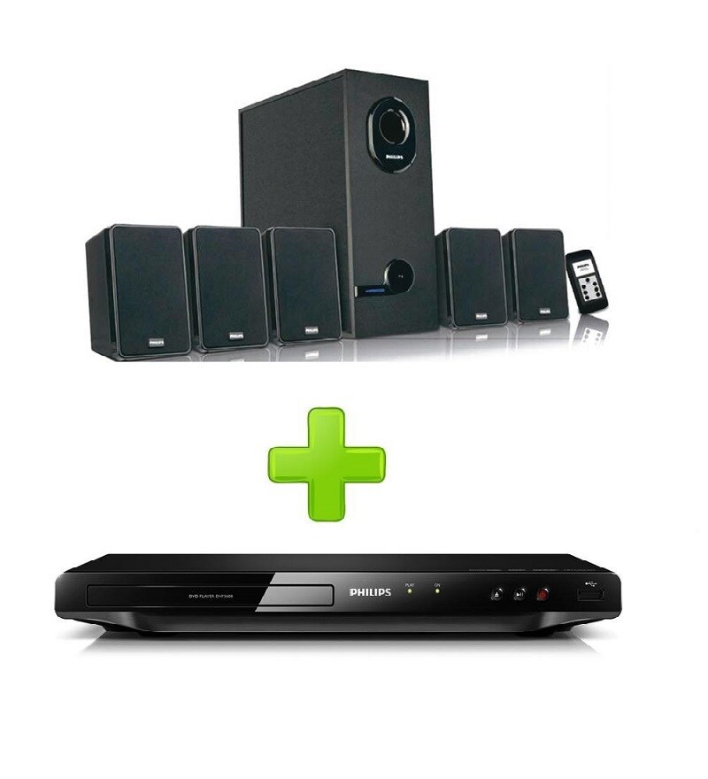 Philips dvd player and 5.1 multimedia speakers combo