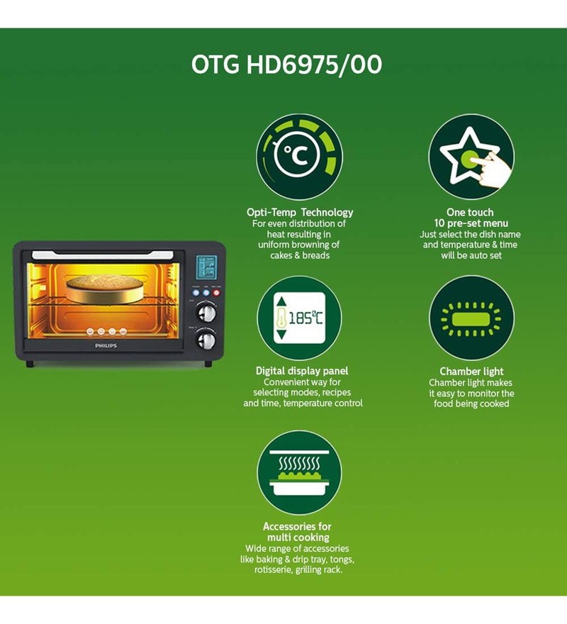 Buy Philips HD6975/00 25 Litre Digital Oven Toaster Grill with LED