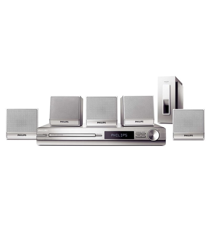 Buy Philips Silver 0w 5 1ch Dvd Home Theatre System Model No Hts3000 94 Online Audio Video System Homeware Homeware Pepperfry Product