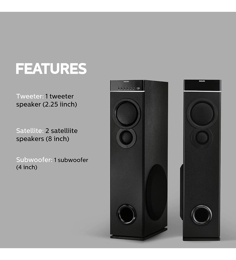 Buy Philips SPA9080B Multimedia Tower Speakers (Black) Online