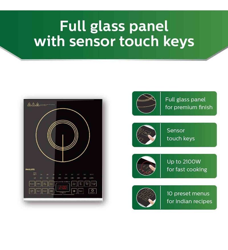 Buy Philips Viva Collection HD4938/01 2100W Induction Cooktop with Sensor Touch Buttons Online