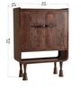 Phase Bar Cabinet In Walnut Acacia Wood Finish