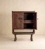 Phase Bar Cabinet In Walnut Acacia Wood Finish
