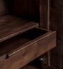 Phase Bar Cabinet In Walnut Acacia Wood Finish