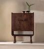 Phase Bar Cabinet In Walnut Acacia Wood Finish