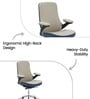 Pheonix Leatherette Medium Back Chair In Beige Colour