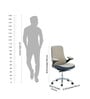 Pheonix Leatherette Medium Back Chair In Beige Colour