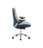 Pheonix Leatherette Medium Back Chair In Beige Colour