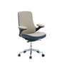 Pheonix Leatherette Medium Back Chair In Beige Colour