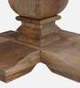 Burscott Solid Wood 4 Seater Round Dining Table In Rustic Teak Finish