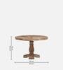 Burscott Solid Wood 4 Seater Round Dining Table In Rustic Teak Finish