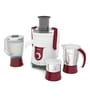 Philips HL7715/00 700W Juicer Mixer Grinder with 3 Jars (White & Maroon)