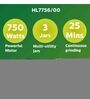 Philips HL7756 750W Mixer Grinder with 3 Jars