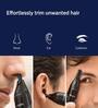 Philips NT3650 Cordless Nose & Eyebrow Trimmer Nose with Protective Guard System (Black & Grey)
