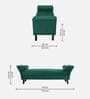 Phillipa Velvet Chaise Lounger In Green Colour